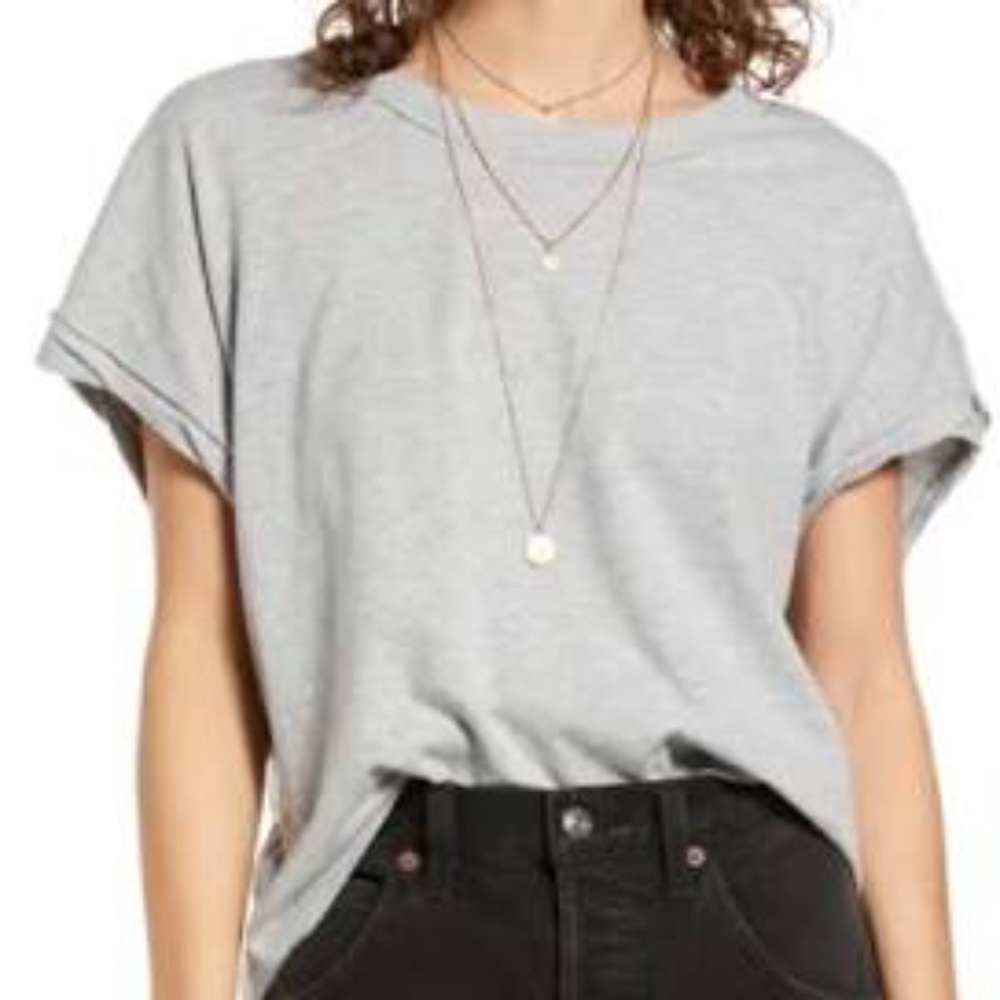Free People You Rock Tee Heather gray sm - Picture 2 of 4